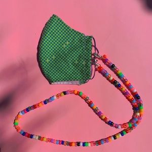 Mixed Pony Bead 3 in 1 Accessories Chain Strap